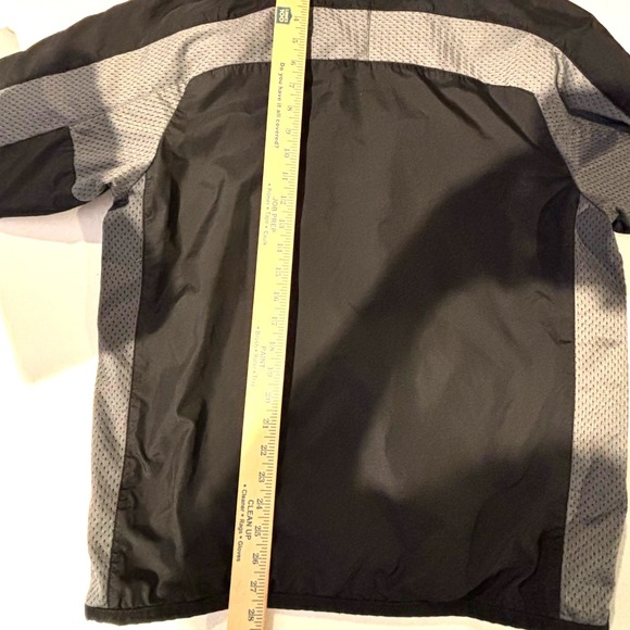 Nike Men's Black Gray Pullover Windbreaker Jacket Medium Athletic Lightweight - Picture 3 of 7
